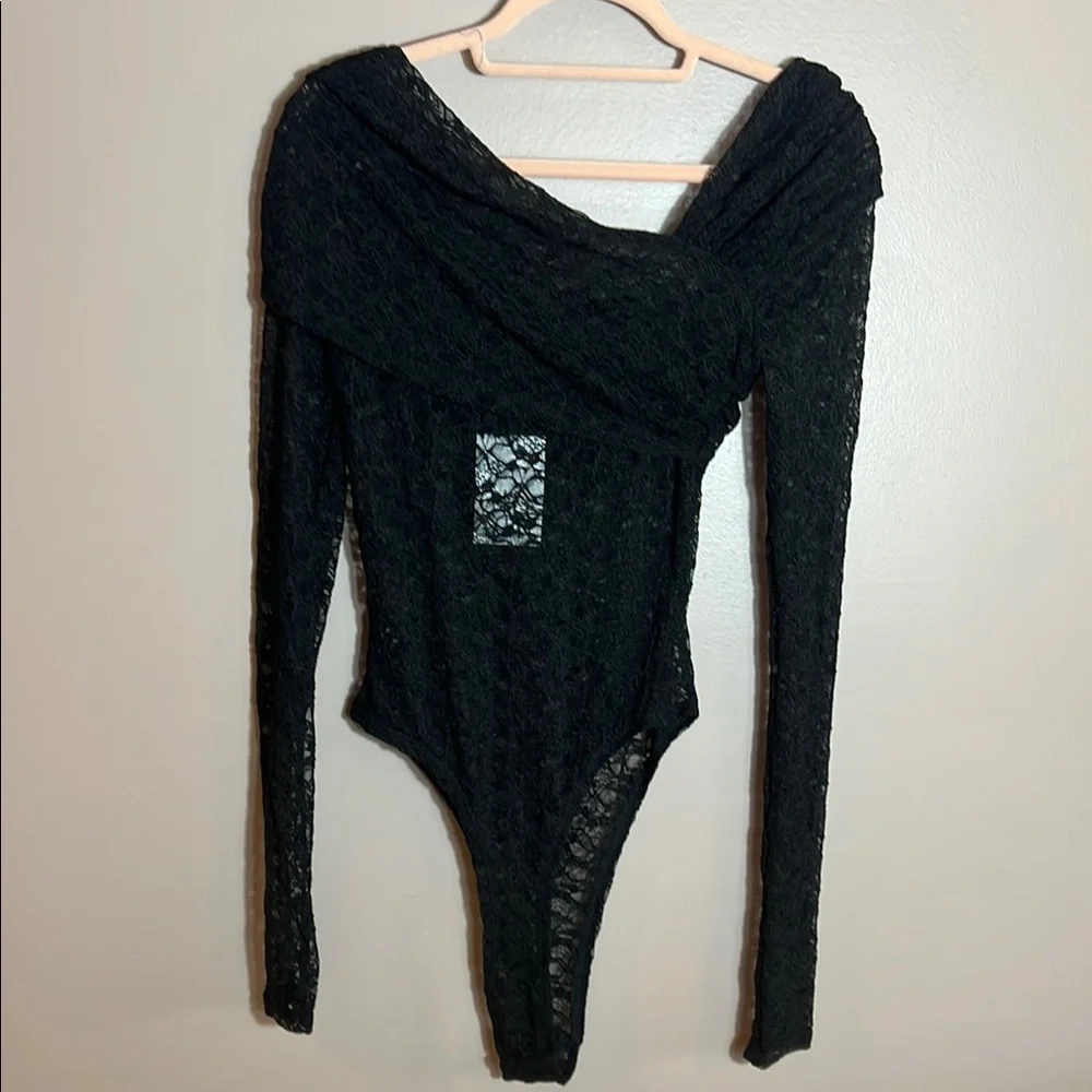 Chaser Sheer One ShoulderThong Bodysuit